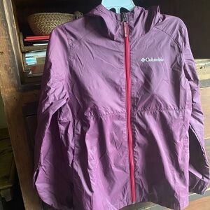 Girls Columbia Purple Windbreaker Jacket